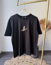 taşlı penye tişört