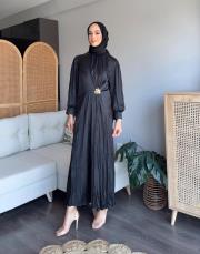 saten kraş elbise 2