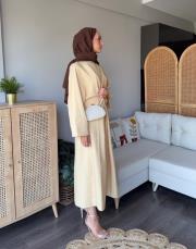 bağcıklı kupra elbise 2