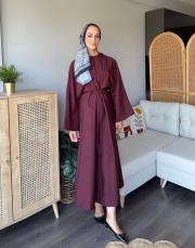 bağcıklı kupra elbise