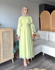 volanlı vual elbise