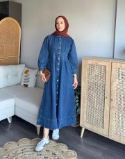 kulplu jean elbise 2