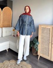 taşlı jean gömlek 4