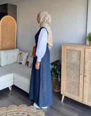 gömlekli jean elbise 3