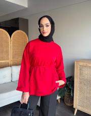 bağcıklı sweatshirt