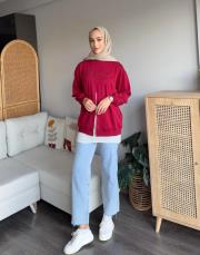 önü fermuarlı sweatshirt