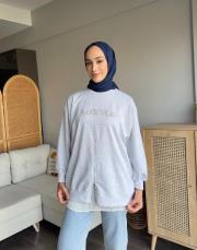önü fermuarlı sweatshirt