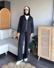 vv fermuarlı eşofman takımı