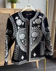 nakışlı kaşe ceket