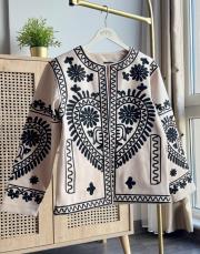 nakışlı kaşe ceket