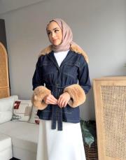 kürklü kot ceket 4