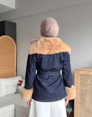 kürklü kot ceket 6