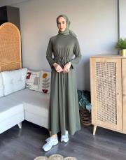 kuşaklı oysho elbise